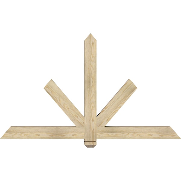 Ekena Millwork Kennewick Rough Sawn Timber Gable Bracket, Douglas Fir, 60"W x 35"H x 4"D x 4"F, 14/12 Pitch GBW060X35X0404KEN00RDF - main